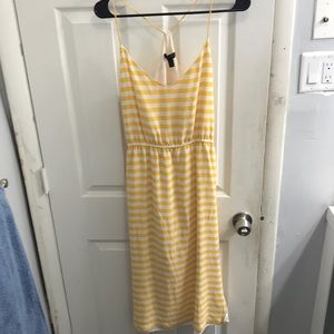 Yellow and White Striped Dress